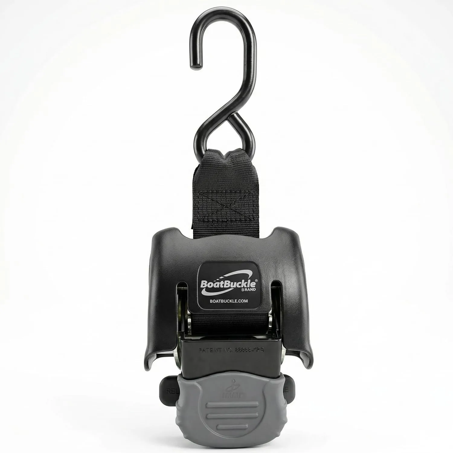 BoatBuckle Retractable Transom Tie-Down Strap, 43 x 2 in, 1-Count