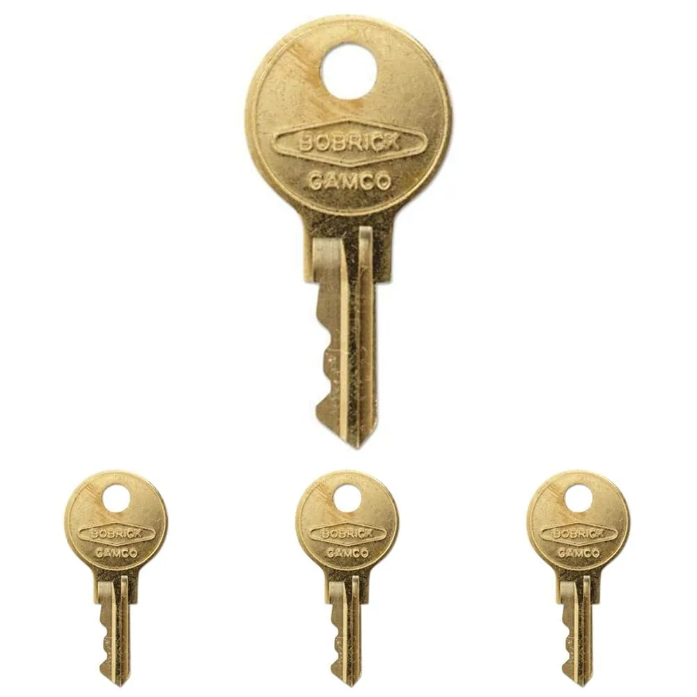 Bobrick 330-43 Model Cat 74 Key for Towel Dispensers, 1 Count (Pack of 4)