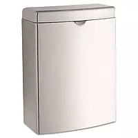 Bobrick Sanitary Napkin Disposal Wall Mounted Stainless Steel Flip Top Receptacle for Public Restrooms