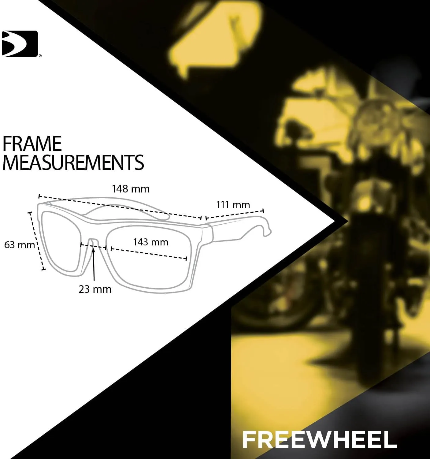 Bobster® Freewheel Cycling Sunglass, Matte White/Gloss Black Frame, Smoke Black Red Revo, Yellow & Clear Lens