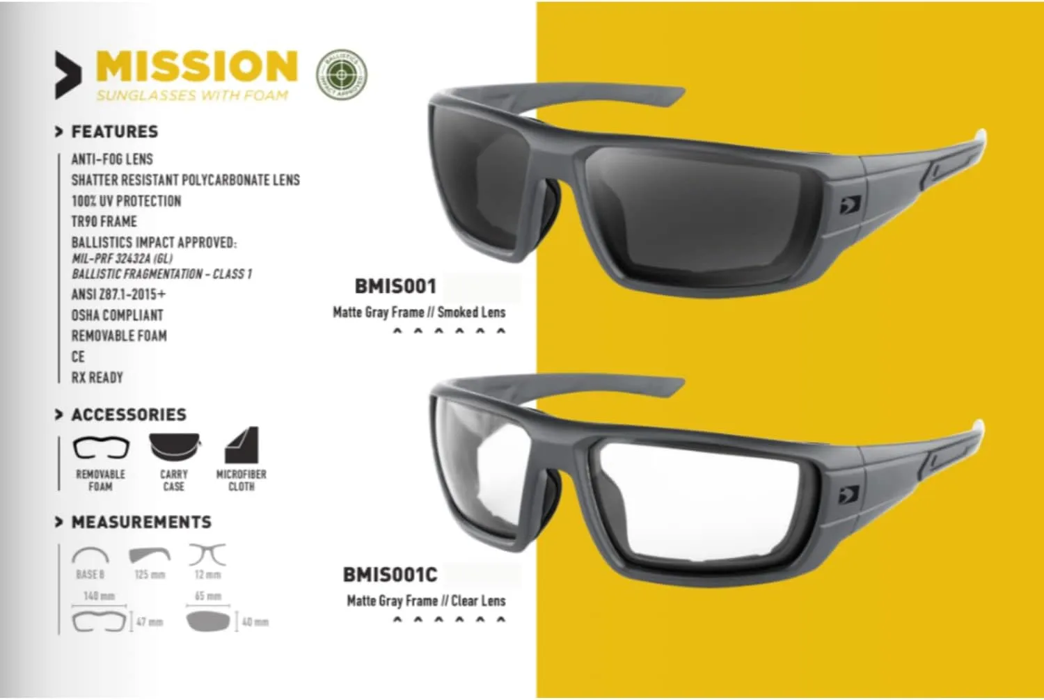 BOBSTER Mission Ballistic Sunglasses