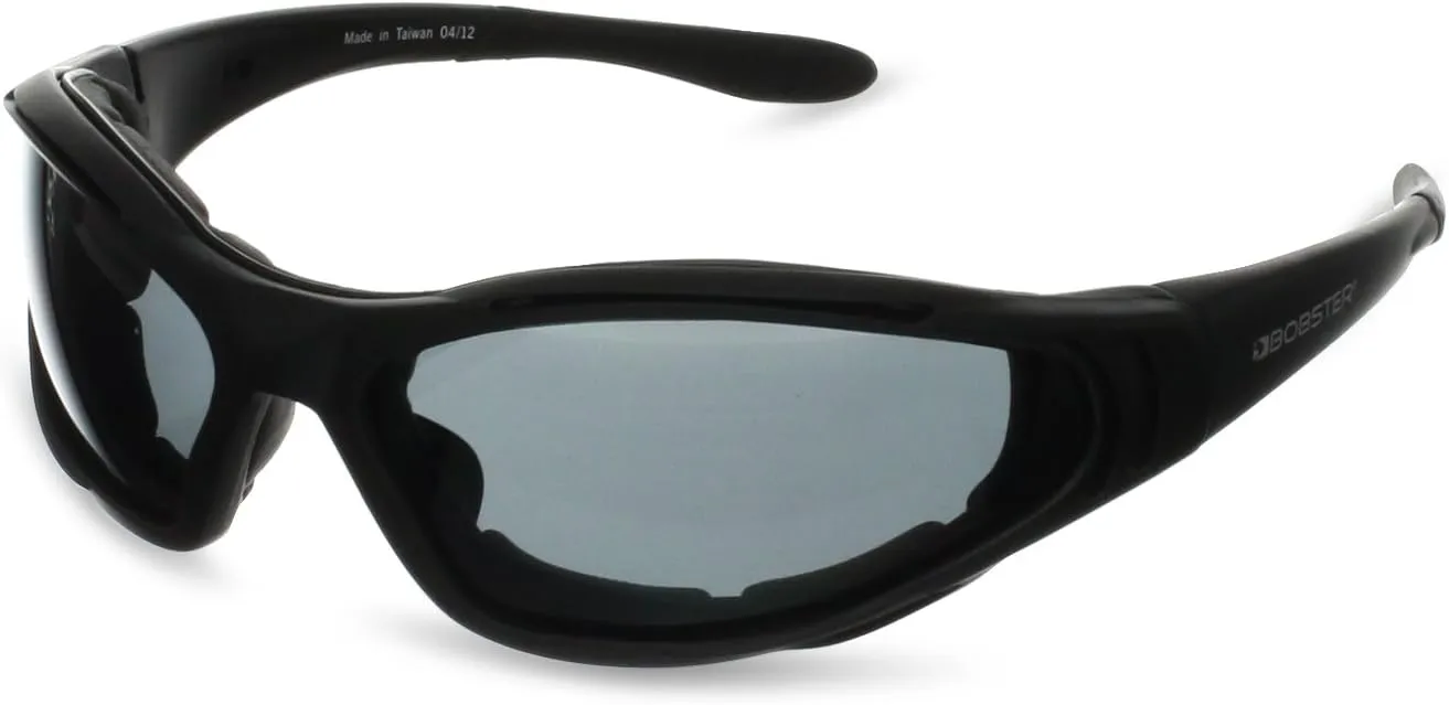 Bobster Raptor 2 Interchangeable Sunglasses, Black Frame/3 Lenses (Smoked, Amber and Clear)