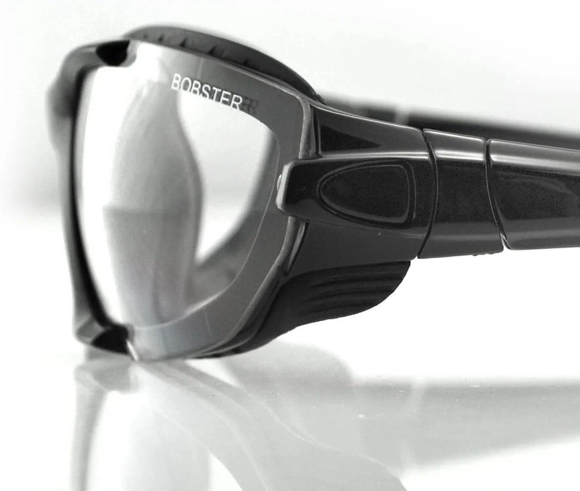 Bobster Renegade Sport Sunglasses Gloss Black Frame/Clear Photochromic Lens