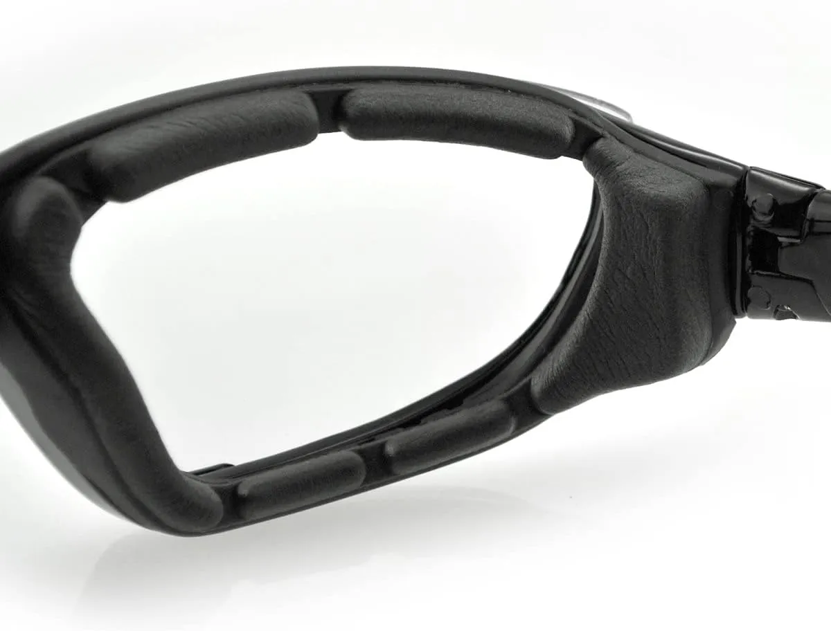 Bobster Renegade Sport Sunglasses Gloss Black Frame/Clear Photochromic Lens
