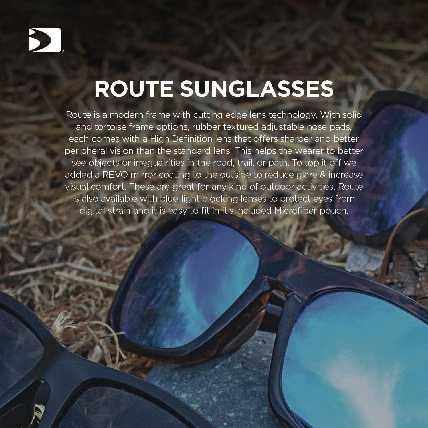Bobster Route Sunglasses with High Definition REVO Lenses
