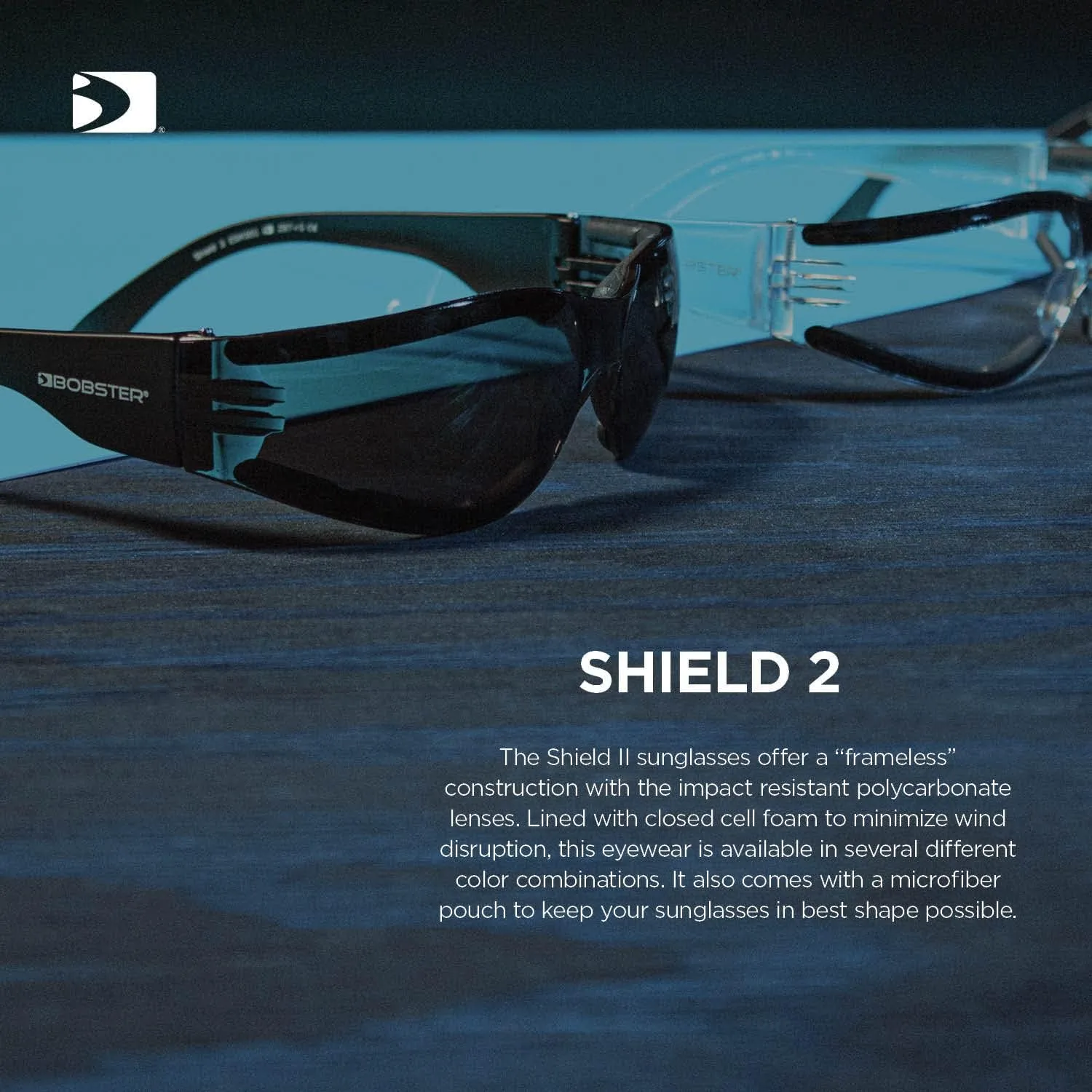 BOBSTER Shield II Frameless Sports Sunglasses with Closed Cell Foam