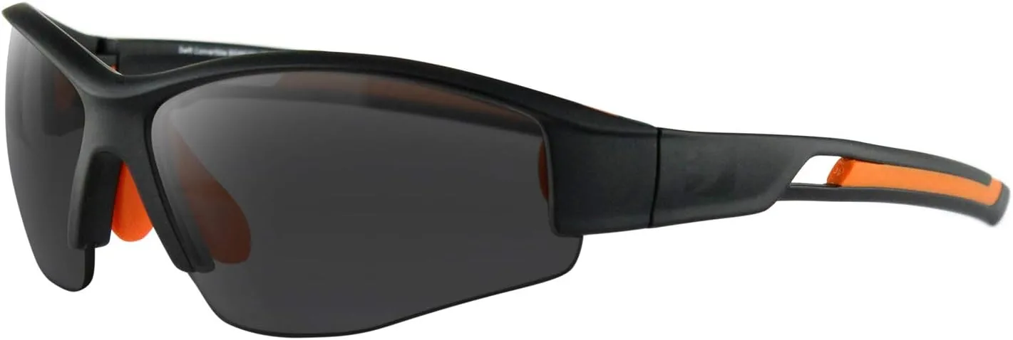 Bobster ® Swift, Matte Black and Orange Frame, Smoked, Yellow, & Clear Lens