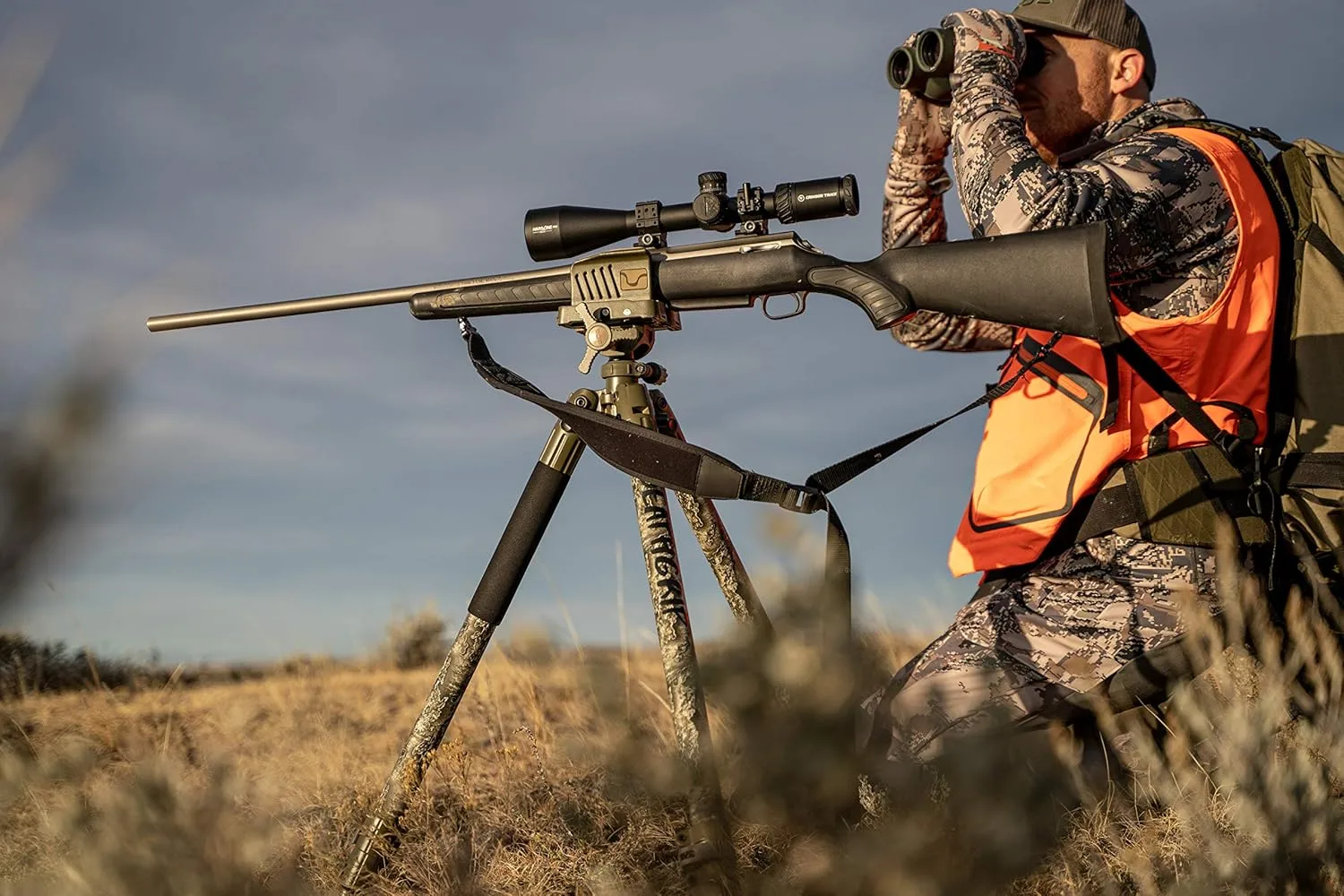 BOG DeathGrip Realtree Excape Camo Tripod with Durable Aluminum Frame, Lightweight, Stable Design, Bubble Level