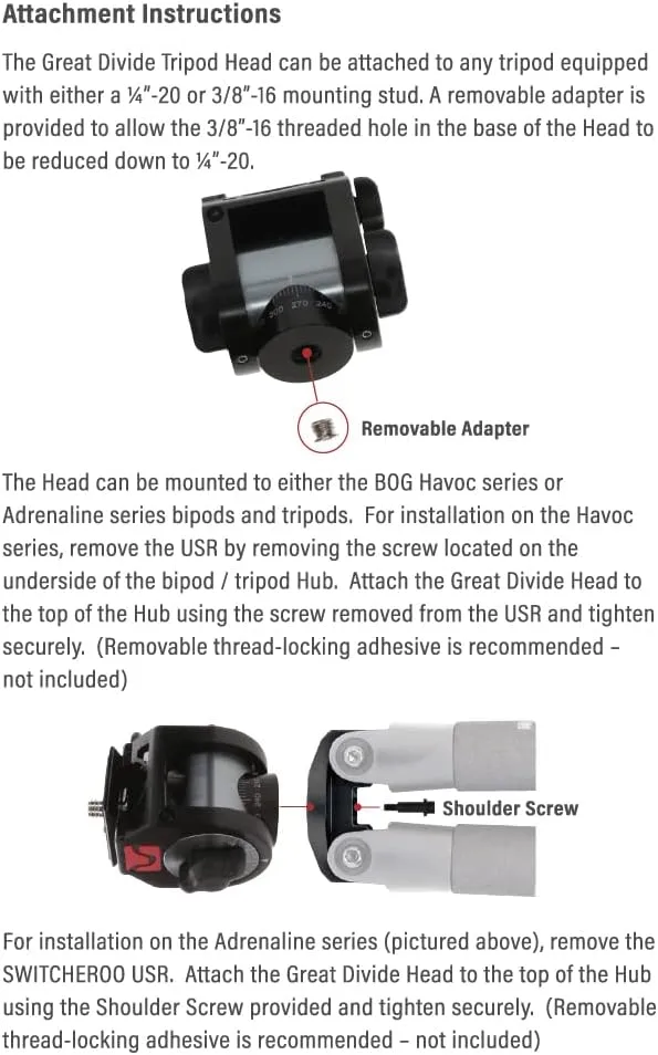 BOG Great Divide Western Tripod with Lightweight Carbon Fiber Construction, Arca-Swiss Compatibility, Retractable Spikes