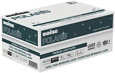 BOISE POLARIS Premium Laser Paper, 8.5 x 11 Letter, 98 Bright White