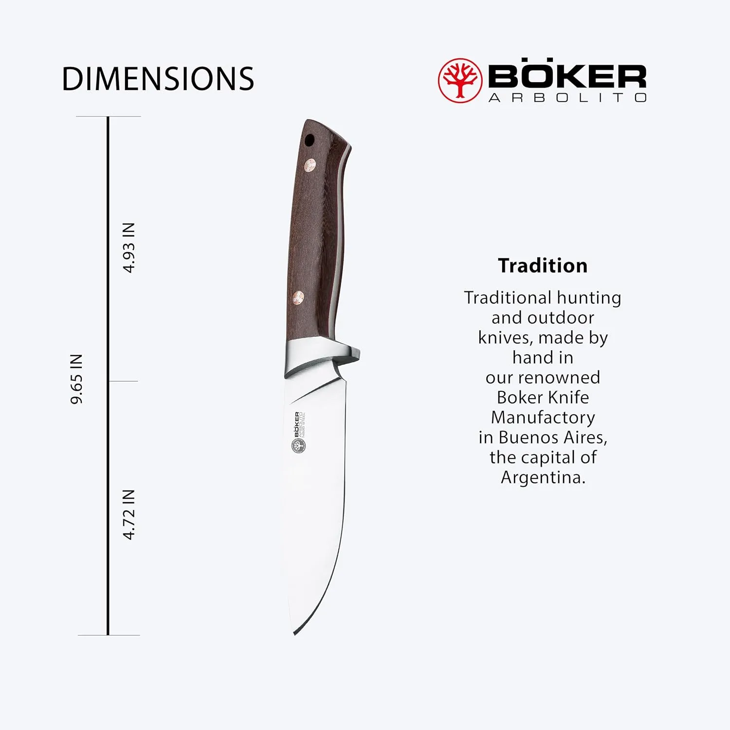 BOKER Arbolito Hunter Fixed-Blade Hunting Knife