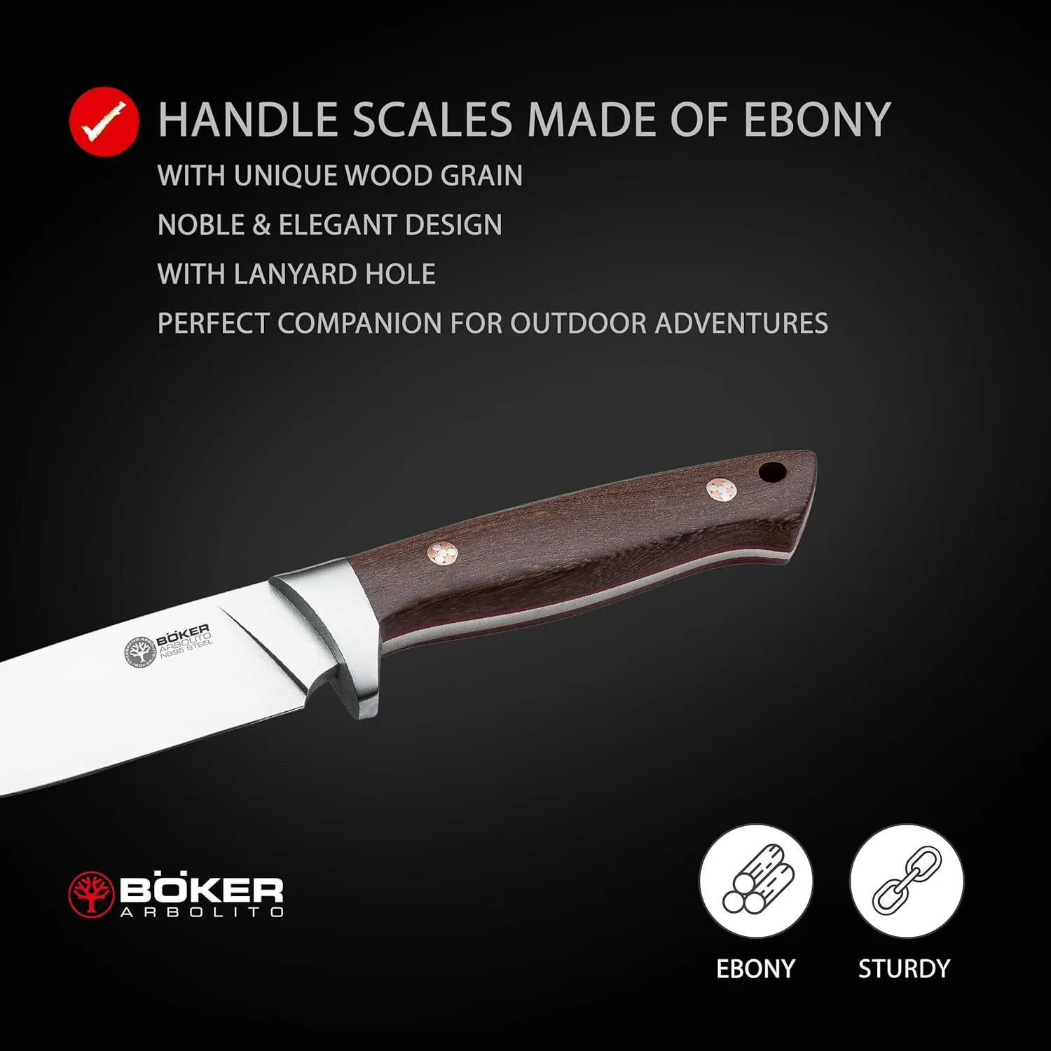 BOKER Arbolito Hunter Fixed-Blade Hunting Knife