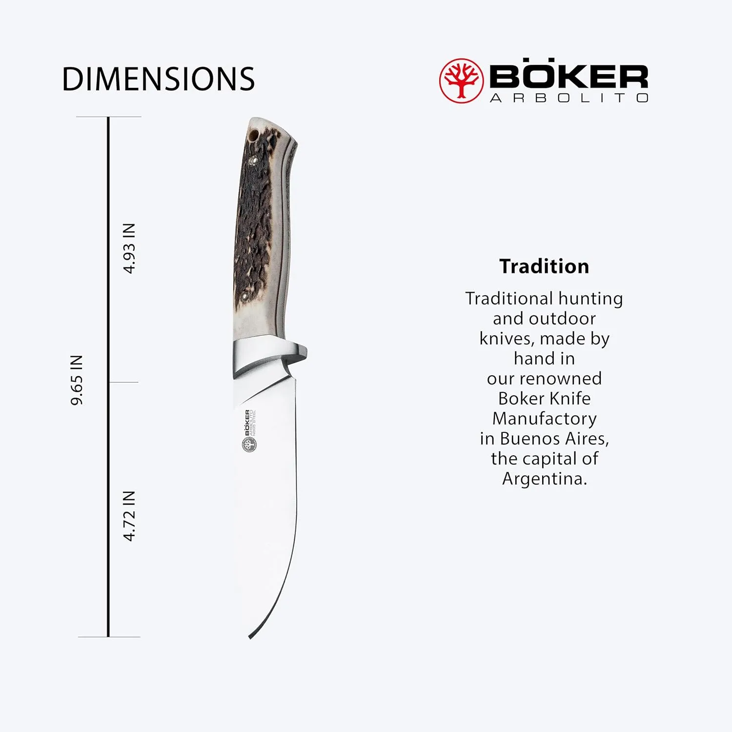 BOKER Arbolito Hunter Fixed-Blade Hunting Knife