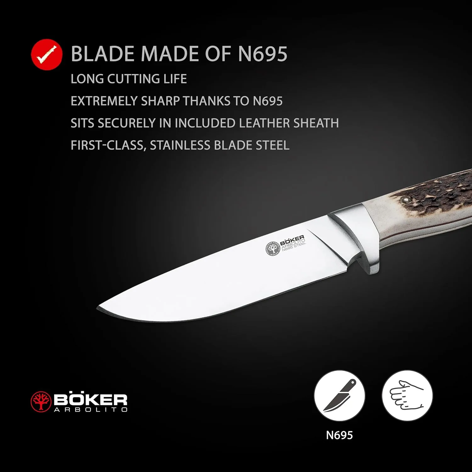 BOKER Arbolito Hunter Fixed-Blade Hunting Knife