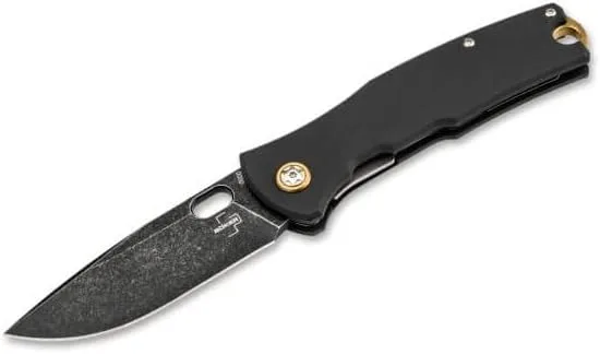 Boker Plus Fieldfolder - 3.35" Stonewashed D2 Blade, Linerlock with Black G10 Scales Designed by Jesper Voxnaes - 01BO375
