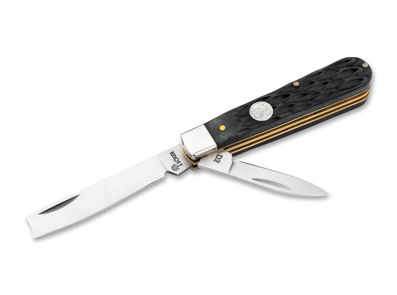 Boker Razor 3.125 Inch Folding Pocket Knife, Jigged Black Bone, Traditional Series 2.0, Made In Germany