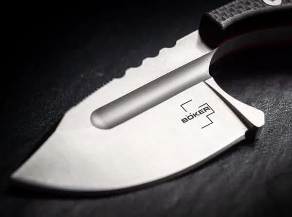 Boker Plus Sigyn - 1.97" Satin D2 Drop Point Blade with G10 Scales and Ball Chain Kydex Neck Sheath Designed by andre