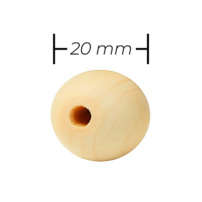 Bolas Madera 20mm Color Natural Paquete por 100 Unidades Bolas Madera 20mm Color Natural Paquete por 100 Unidades