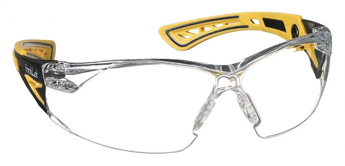 BOLLE Rush+ Small Safety Glasses with PLATINUM Anti-Scratch/Anti-Fog Coating