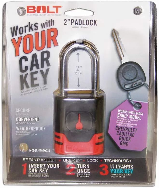 Bolt 7018517 Padlock for Early Model Chevrolet, GMC, Hummer, Buick, Cadillac, Oldsmobile and Pontiac Keys