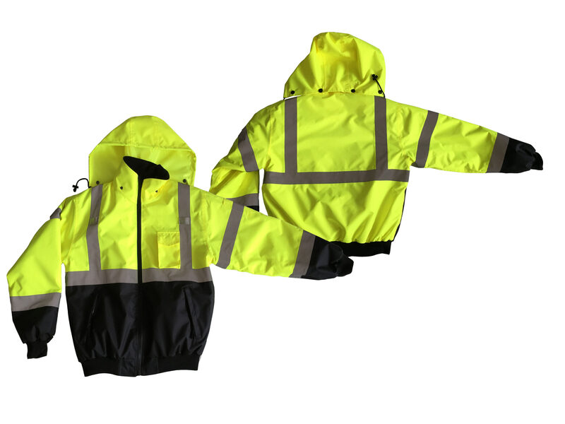 Two in One Bomber jacket,Hi-Viz lime,class 3