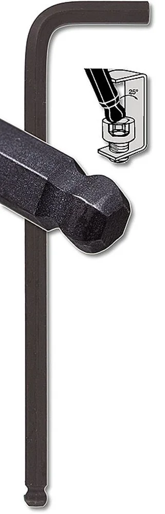 Bondhus 10911 7/32" Ball End Tip Hex Key L Wrench with ProGuard Finish and Long Arm, 4.9", 5 Piece