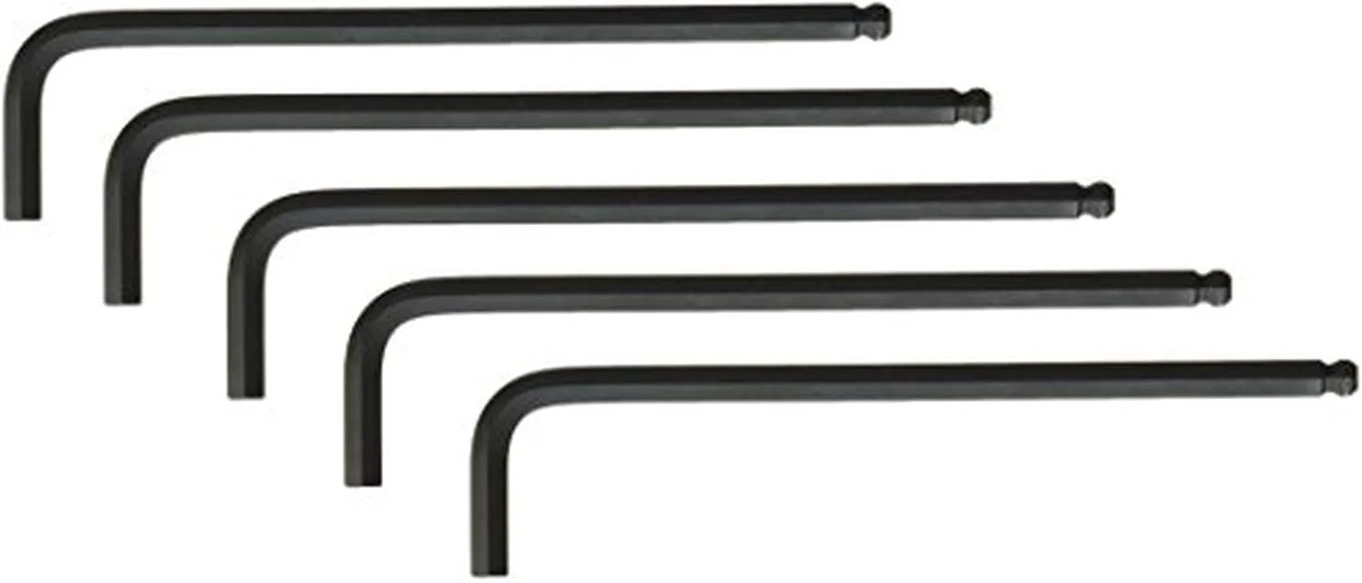 Bondhus 10912 1/4" Ball End Tip Hex Key L Wrench w/Long Arm, 5.6"