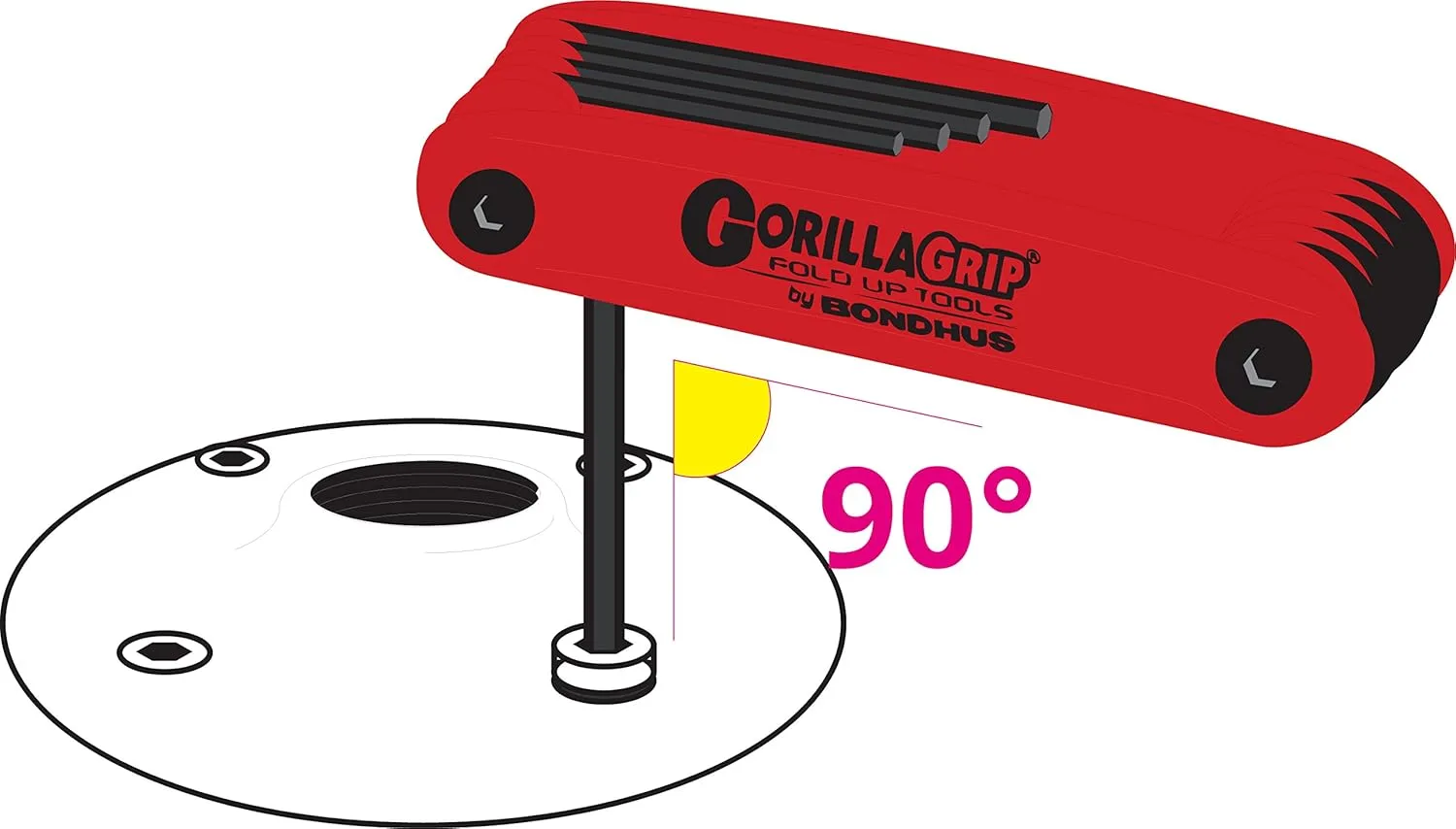 Set 5 Ball End GorillaGrip Fold-up Tools 5-10mm