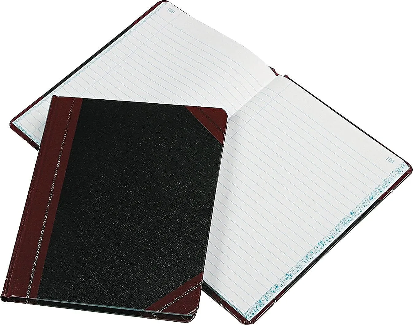 Boorum & Pease 38150R Record Book, Ruled, 150 Pages, 9-5/8-Inch x7-5/8-Inch, Black/Red