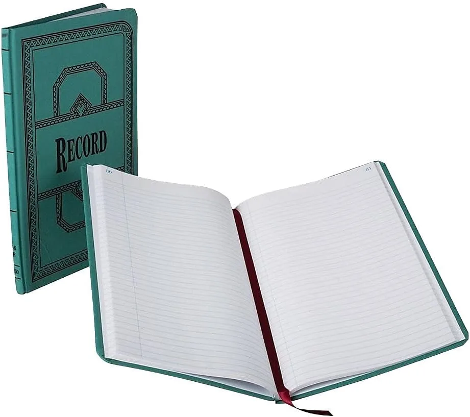 Boorum & Pease 66150R Account Book, Record-Ruled, 150 Pages, 12-1/8-Inch x7-5/8-Inch, Blue