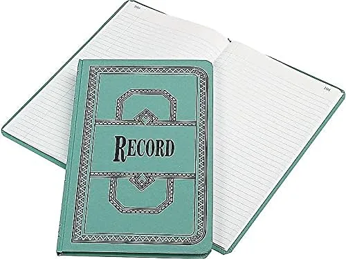 Boorum & Pease 66150R Account Book, Record-Ruled, 150 Pages, 12-1/8-Inch x7-5/8-Inch, Blue