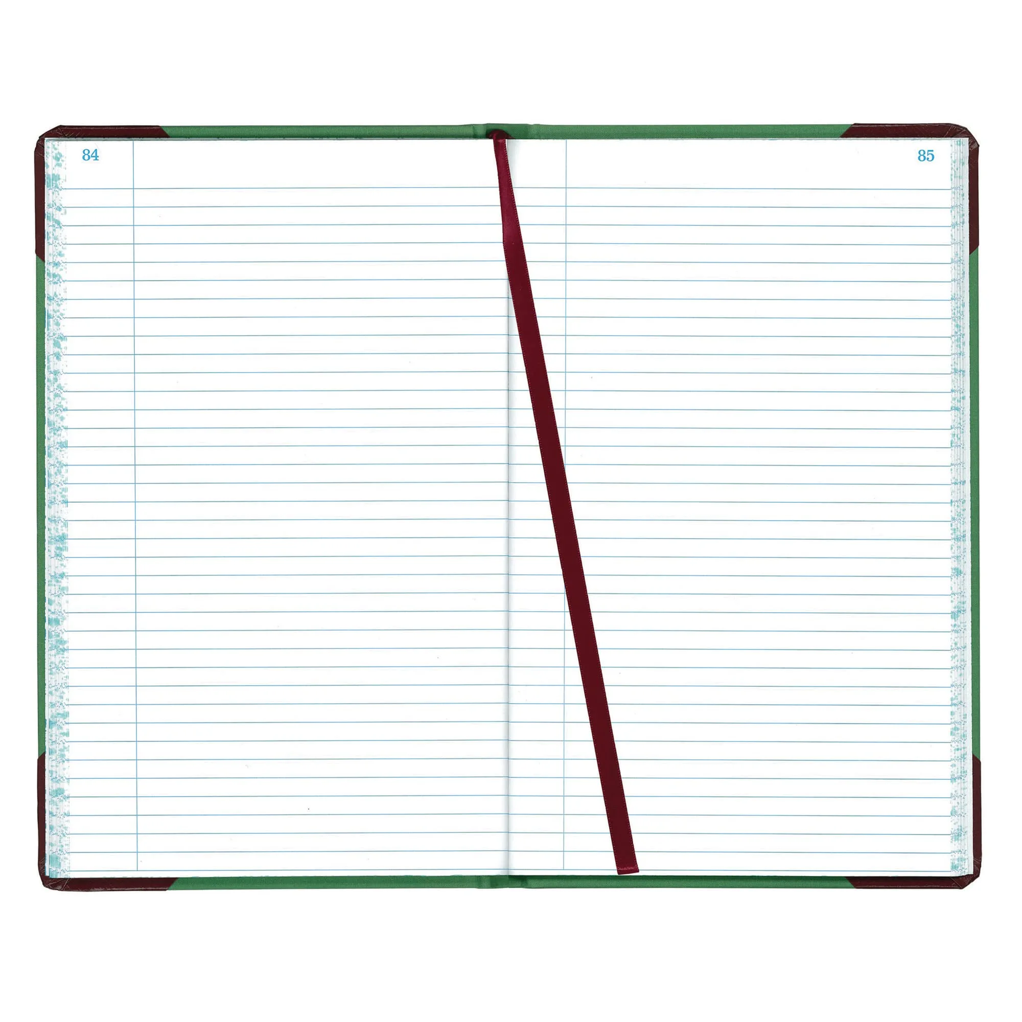 Boorum & Pease Canvas Account Book, Record, 16 Lb., 12 1/2" x 7 5/8", 300 Pages, Blue
