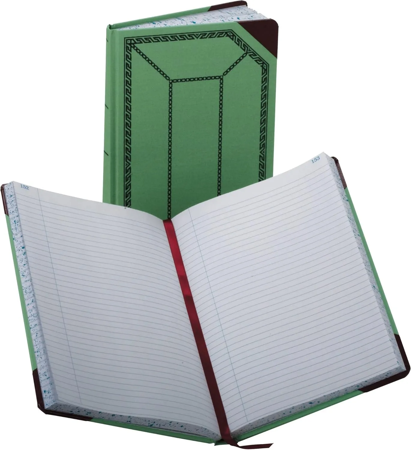 Boorum & Pease Canvas Account Book, Record, 16 Lb., 12 1/2" x 7 5/8", 300 Pages, Blue
