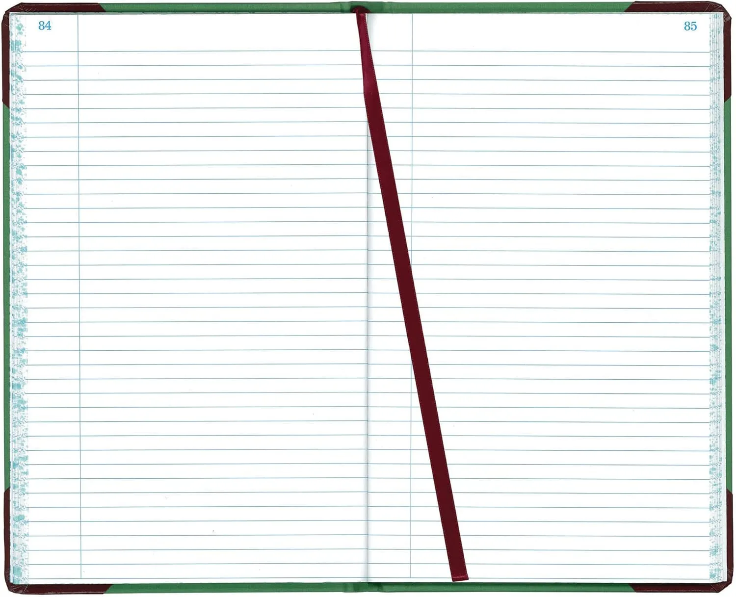 Boorum & Pease Canvas Account Book, Record, 16 Lb., 12 1/2" x 7 5/8", 300 Pages, Blue