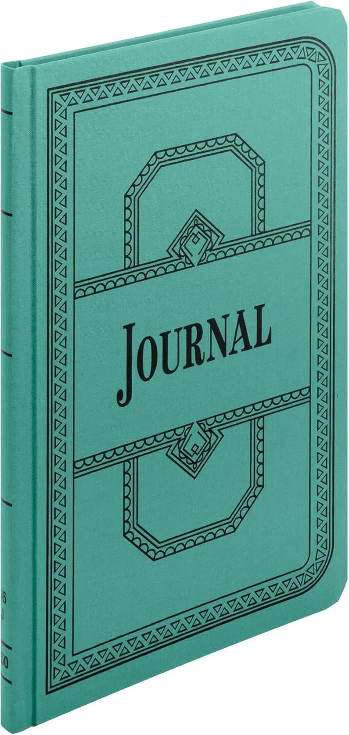 Boorum & Pease 66 Series Account Book, Journal Ruled, Blue, 150 Pages, 12-1/8 x 7-5/8