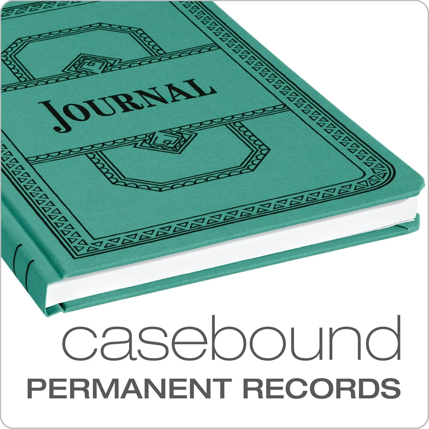 Boorum & Pease® Canvas Account Book, Journal, 16 Lb., 12 1/8" x 7 5/8", 300 Pages, Blue
