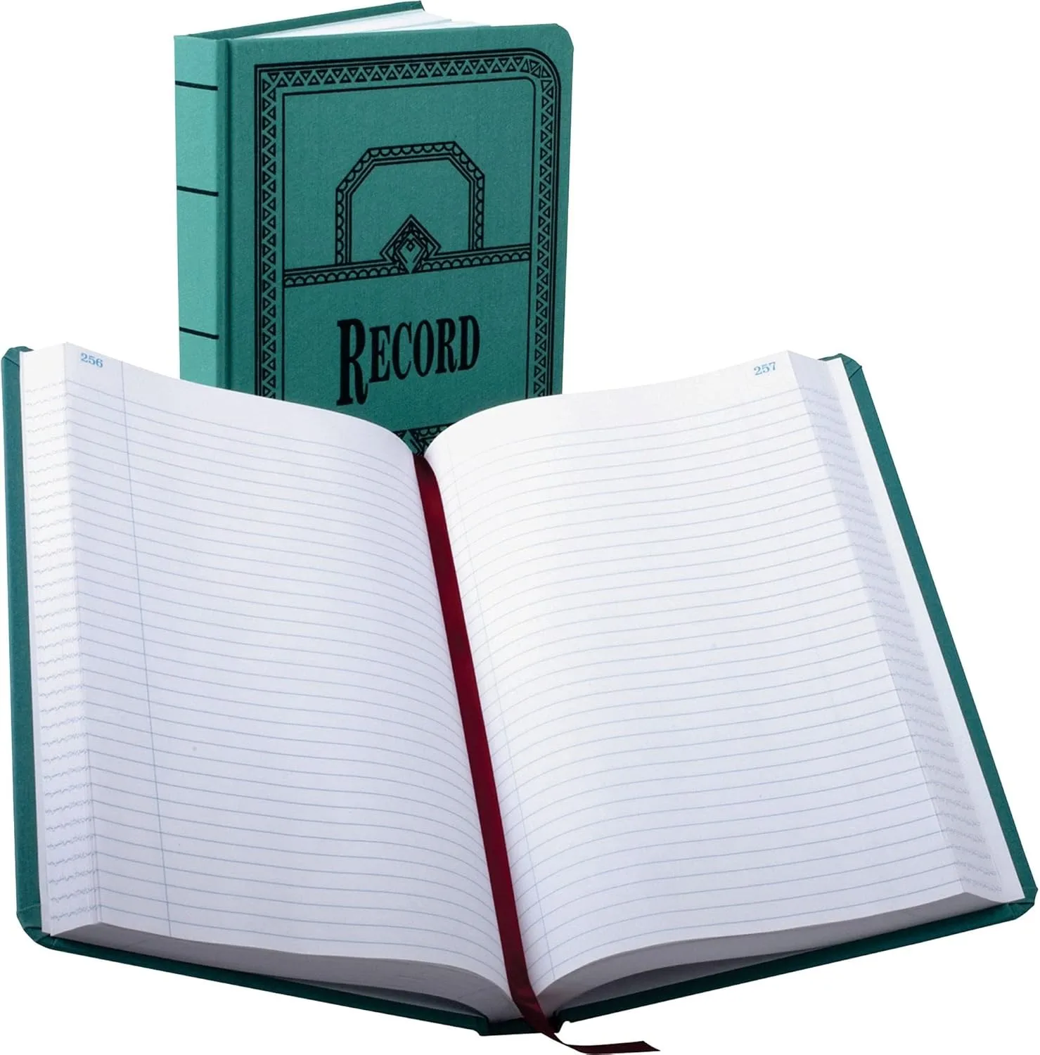 Boorum & Pease® Canvas Account Book, Record, 16 Lb., 12 1/8" x 7 5/8", 500 Pages, Blue