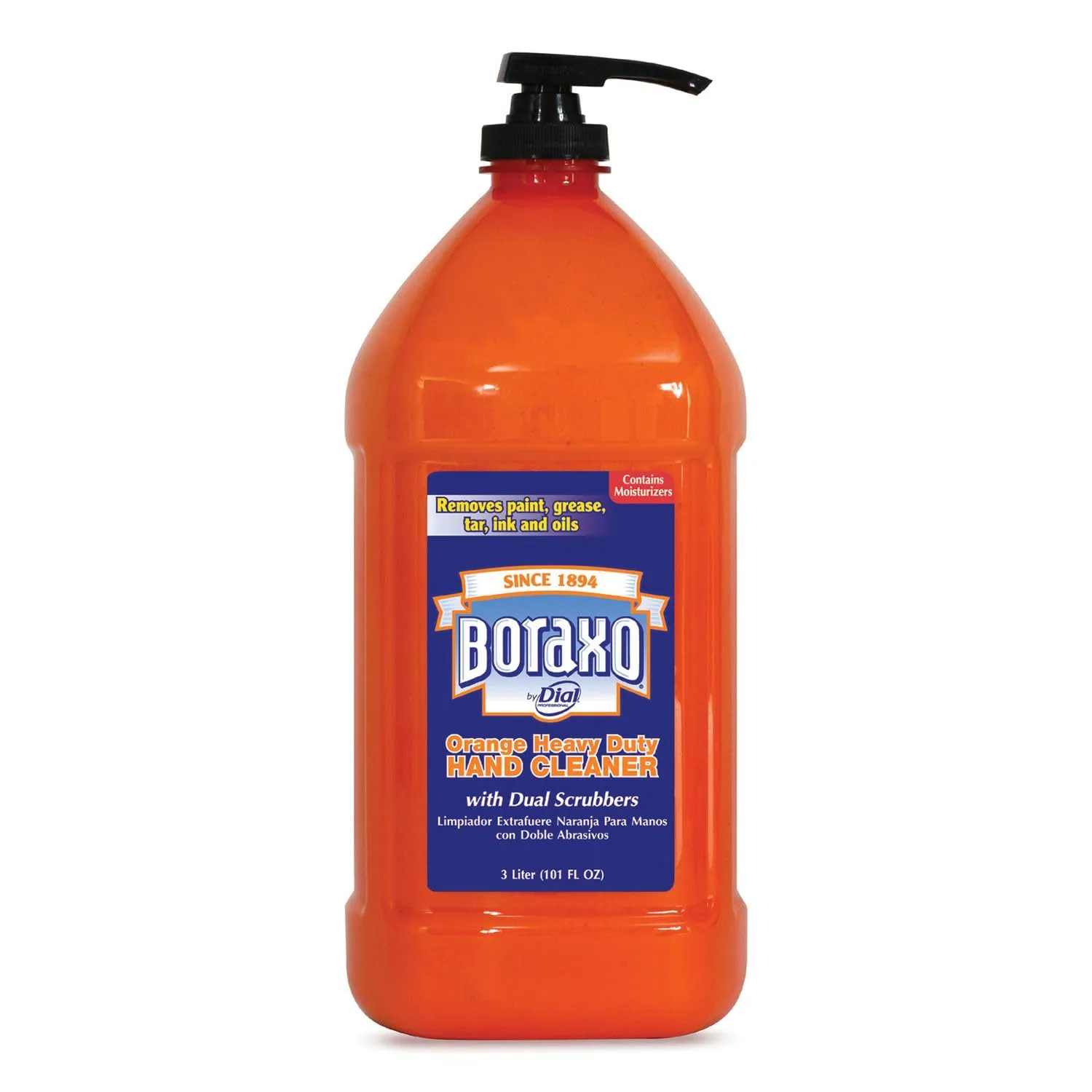 Boraxo 06058CT Orange Heavy Duty Hand Cleaner, 3 Liter Pump Bottle (Case of 4)