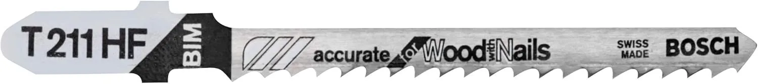 Bosch T-Shank Bi-Metal Jigsaw Blades, 5-Pack