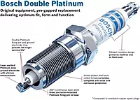 BOSCH YR7LPP332W OE Fine Wire Double Platinum Spark Plug - Pack of 10