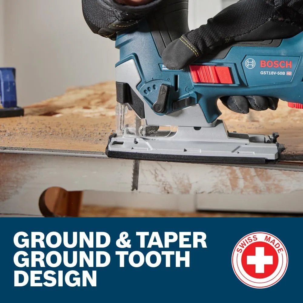Bosch T101B 5 pc. 4 in. 10 TPI Variable Pitch Clean for Wood T-Shank Jig Saw Blades