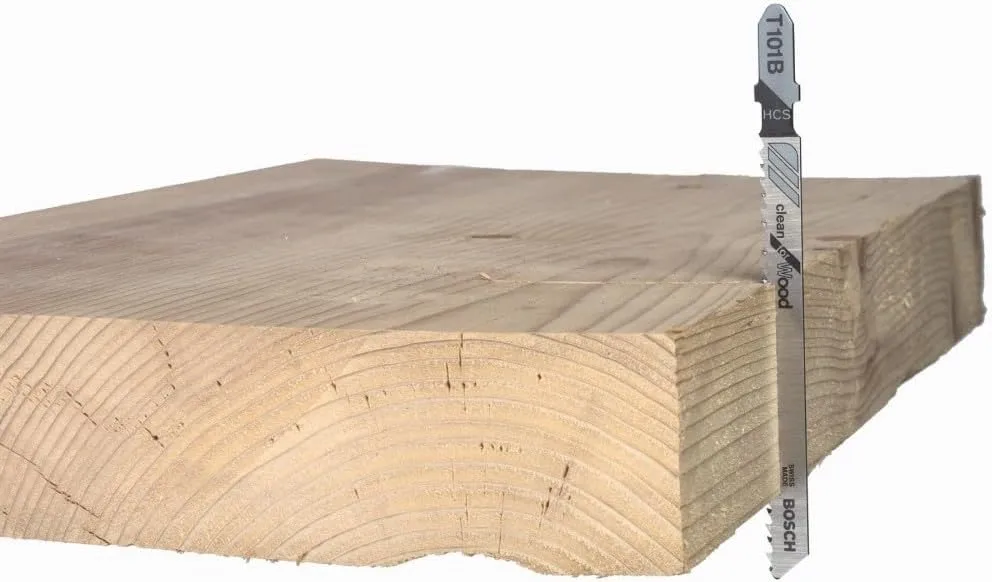 Bosch T101B 5 pc. 4 in. 10 TPI Variable Pitch Clean for Wood T-Shank Jig Saw Blades