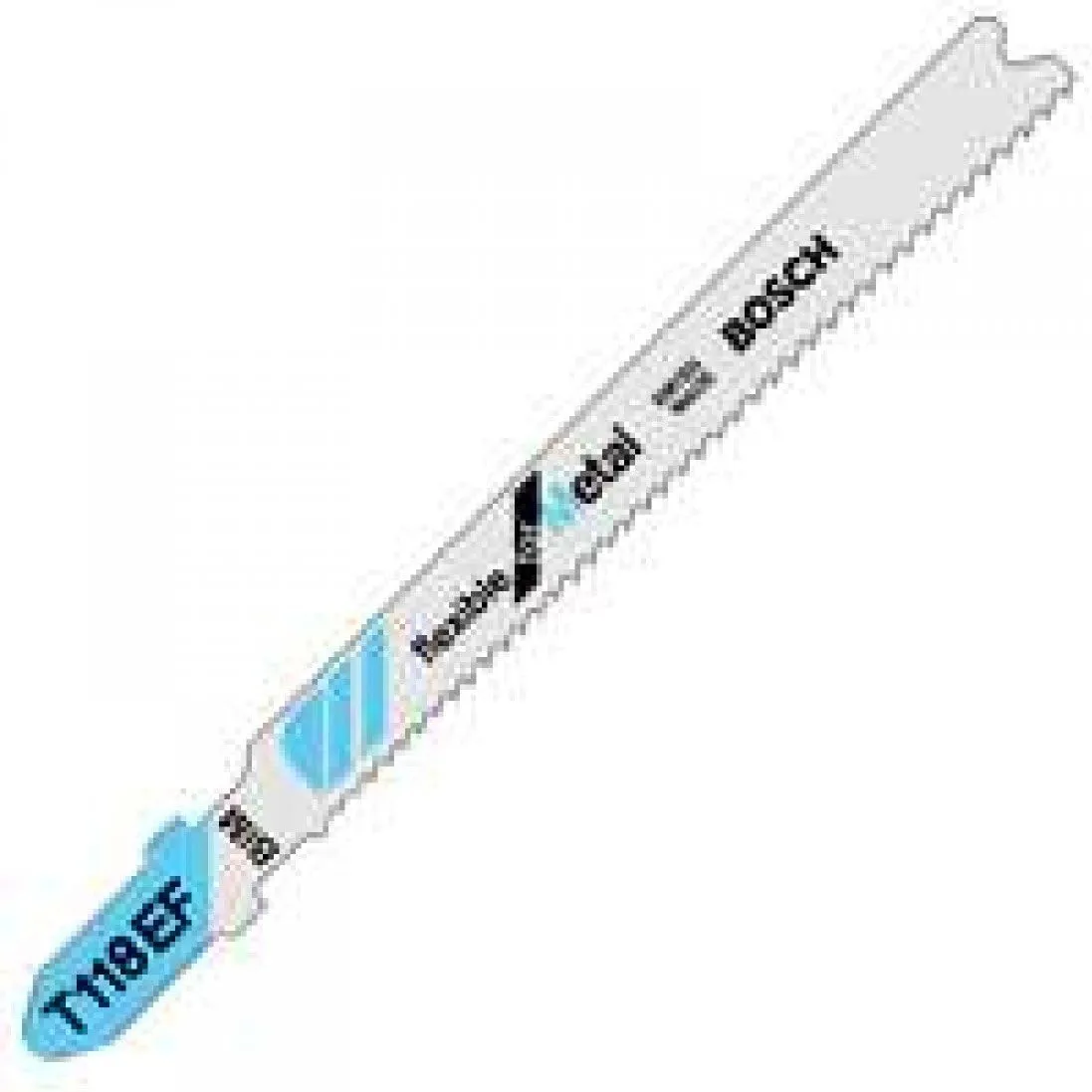 Bosch T118EF 5-Piece 3-5/8 In. 11-18 TPI Flexible for Metal T-Shank Jig Saw Blades