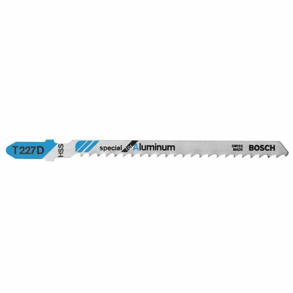 BOSCH T227D 5-Piece 4 In. 8 TPI Special for Aluminum T-Shank Jig Saw Blades