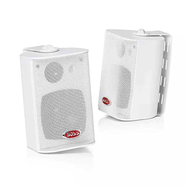 BOSS Audio Systems MR4.3 4-Inch 3-Way Marine Enclosed Speakers (Pair)