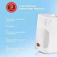BOSS Audio Systems MR4.3 4-Inch 3-Way Marine Enclosed Speakers (Pair)