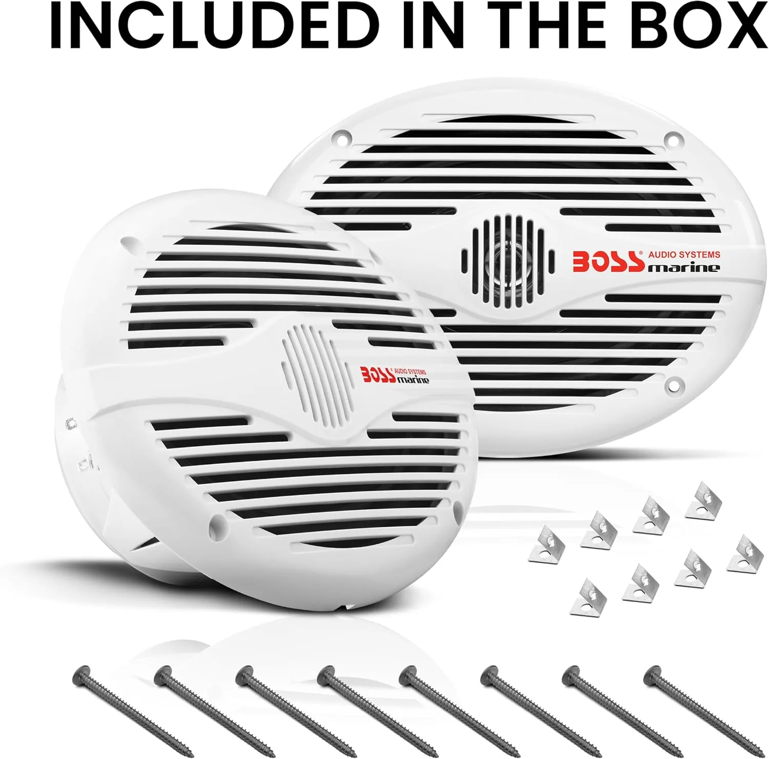 BOSS Audio Systems Marine Coaxial 2-Way Full-Range Weatherproof Speakers (Pair)