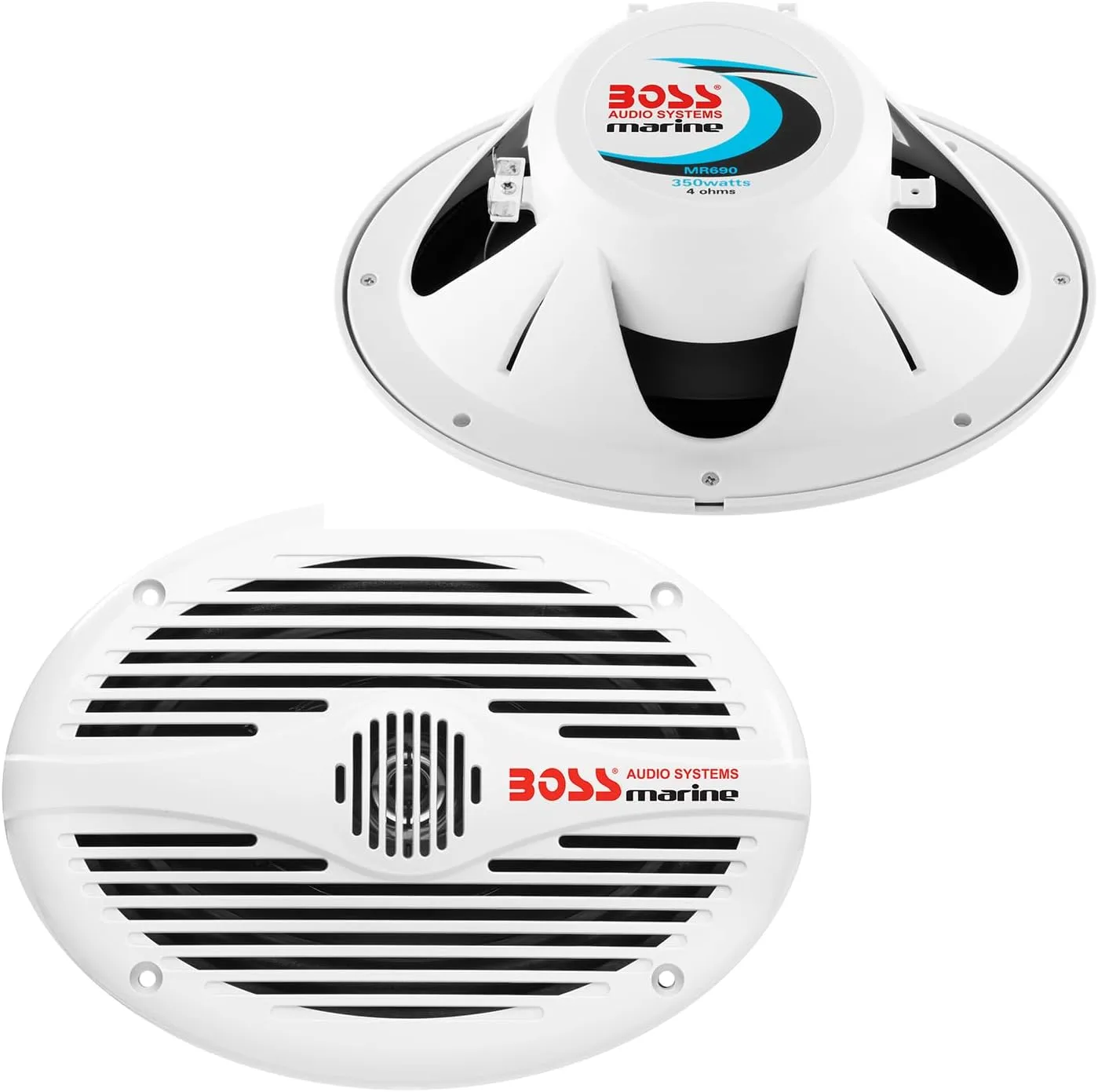 BOSS Audio Systems Marine Coaxial 2-Way Full-Range Weatherproof Speakers (Pair)