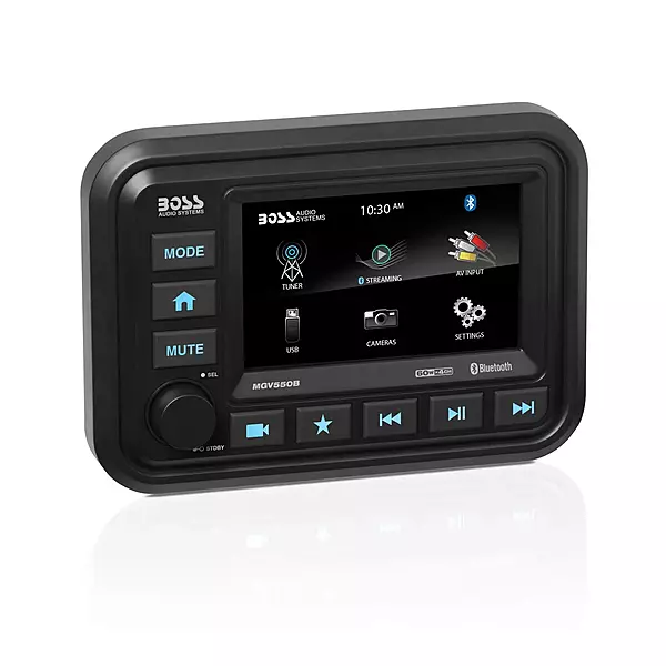BOSS Audio Systems Marine Gauge Receiver - Weatherproof Bluetooth Digital Media Receiver