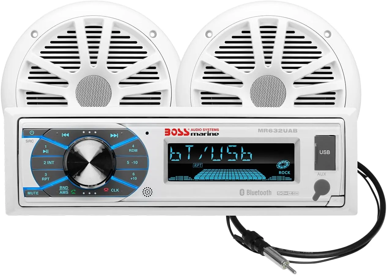 BOSS Audio Systems Marine Stereo & 6.5 Inch Speaker Kit